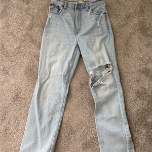 Abercrombie & Fitch Light Blue Cropped Jeans